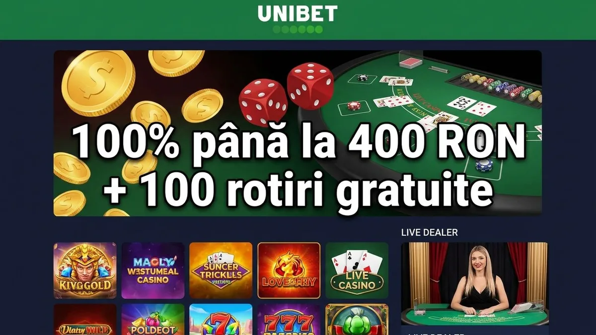 Unibet bonus cazino